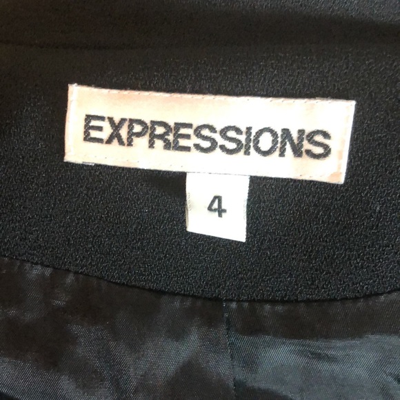 Vintage EXPRESSIONS Size 4 Field Military Inspired Blazer Detailed buttons USA - Picture 12 of 13